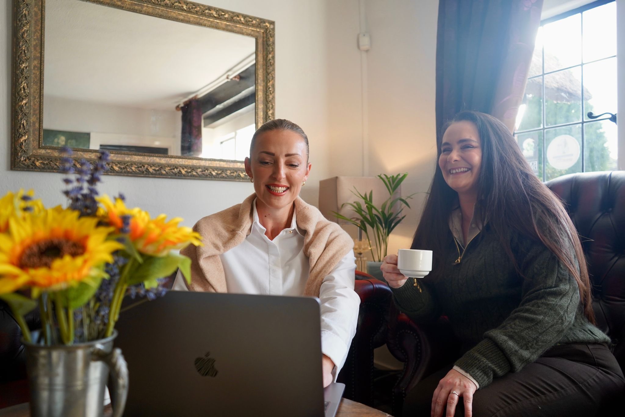 Elegant coffee shop interior