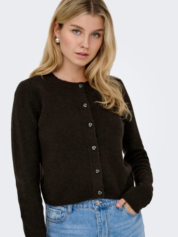 JDY Knit Cardigan in Chocolate